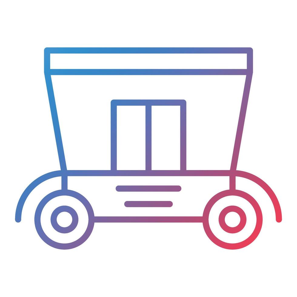 Carriage Line Gradient Icon vector
