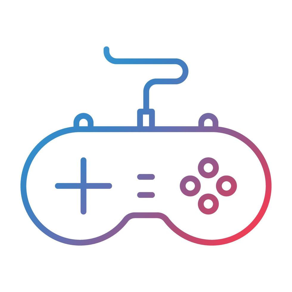 icono de degradado de línea de gamepad vector