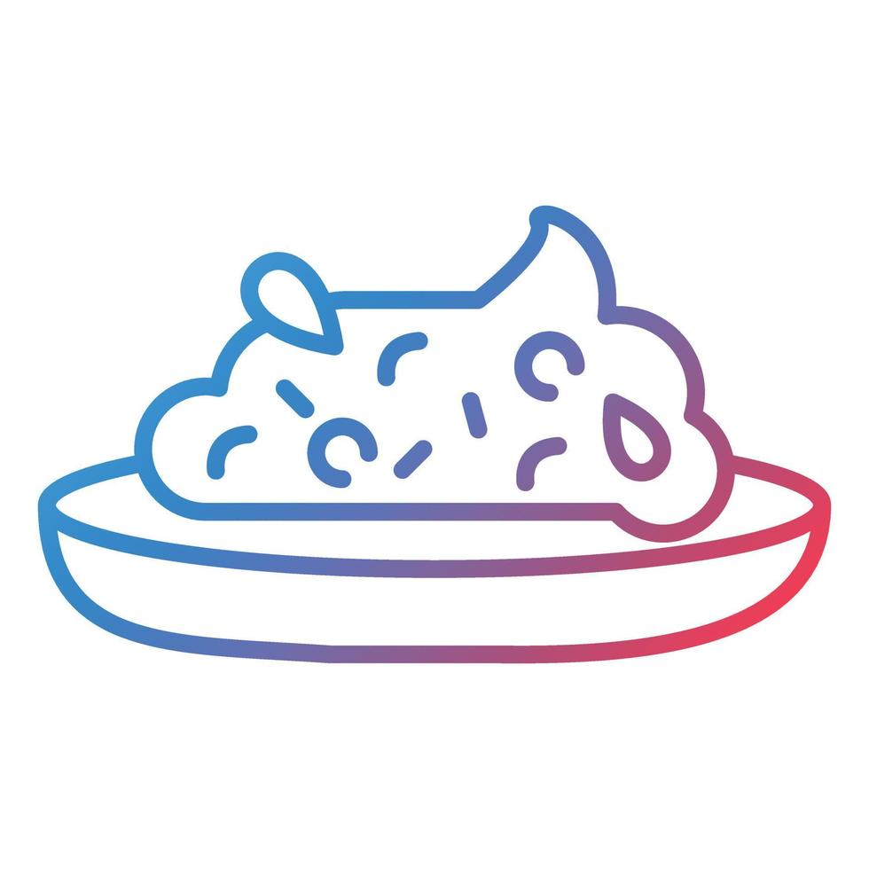 Chutney Line Gradient Icon vector