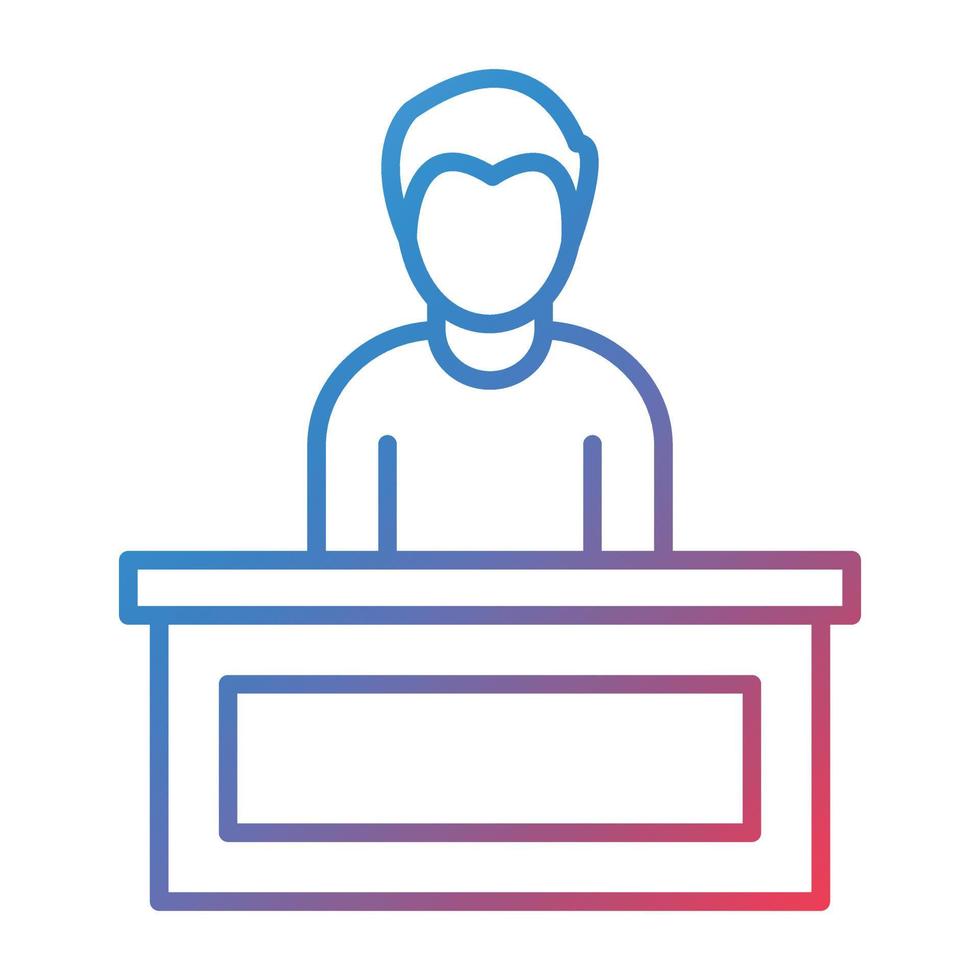 Reception Line Gradient Icon vector