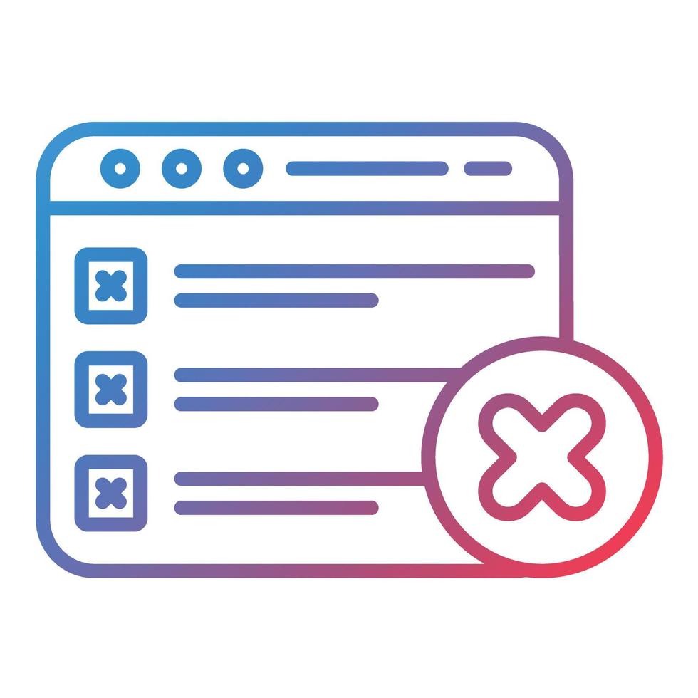 Seo Checklist Line Gradient Icon vector