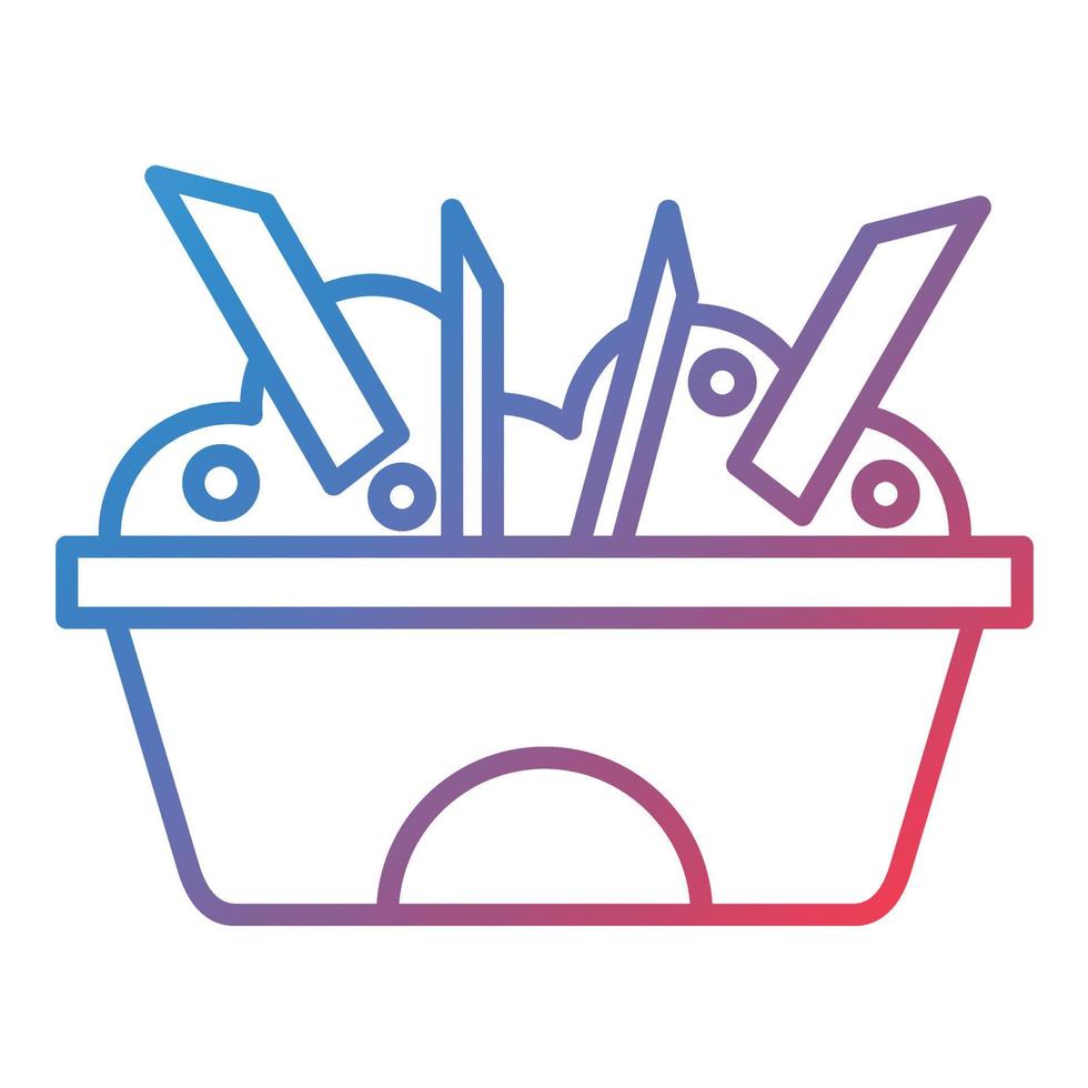 Poutine Line Gradient Icon vector