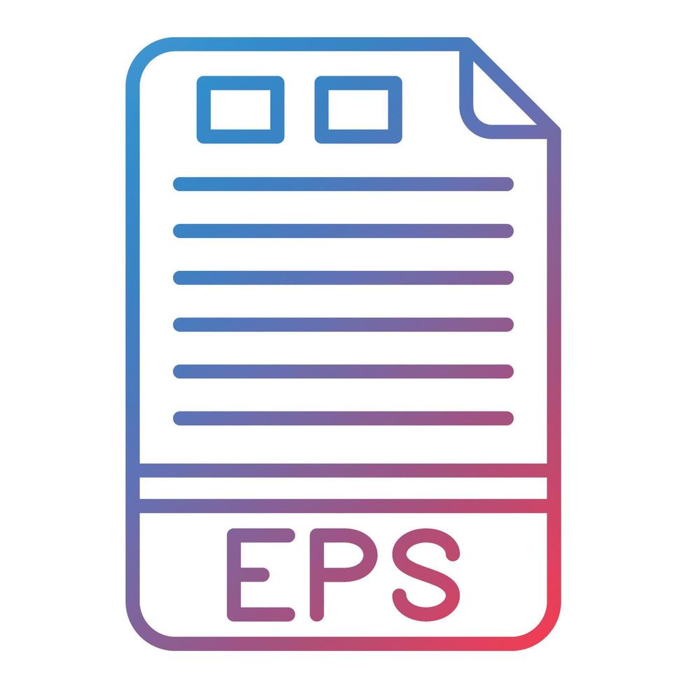EPS Line Gradient Icon vector