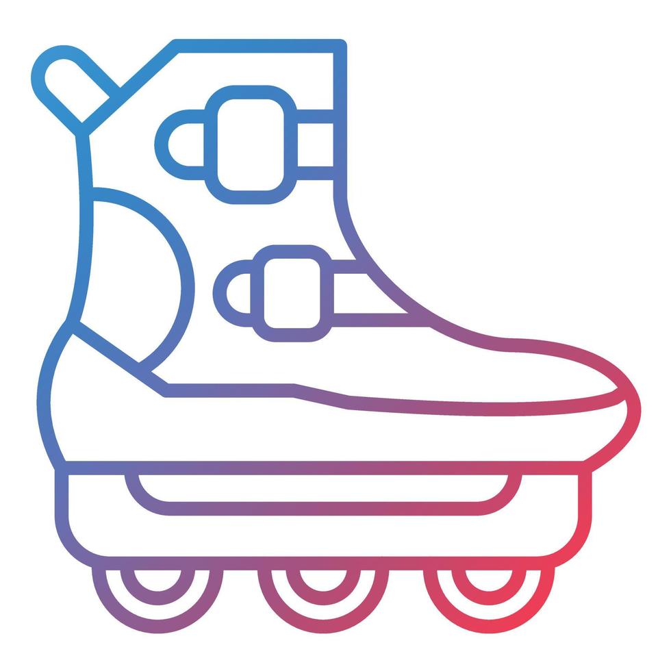 Roller Skating Line Gradient Icon vector