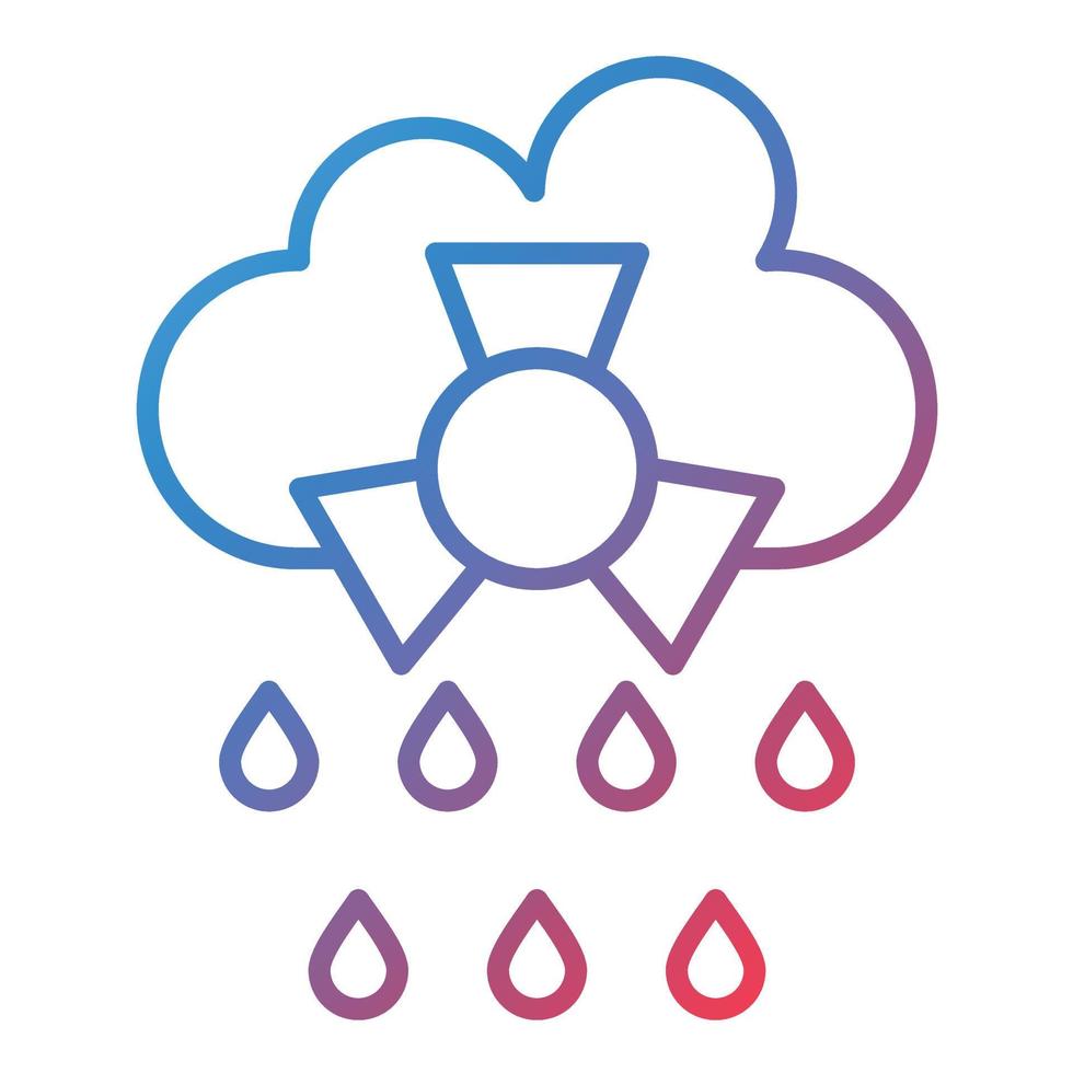 icono de gradiente de línea de lluvia ácida vector