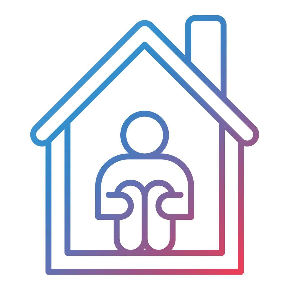 Sheltering Line Gradient Icon vector