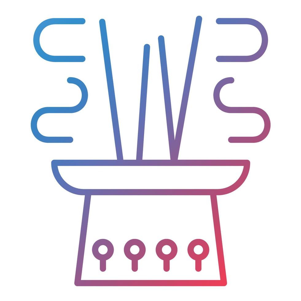 Incense Sticks Line Gradient Icon vector