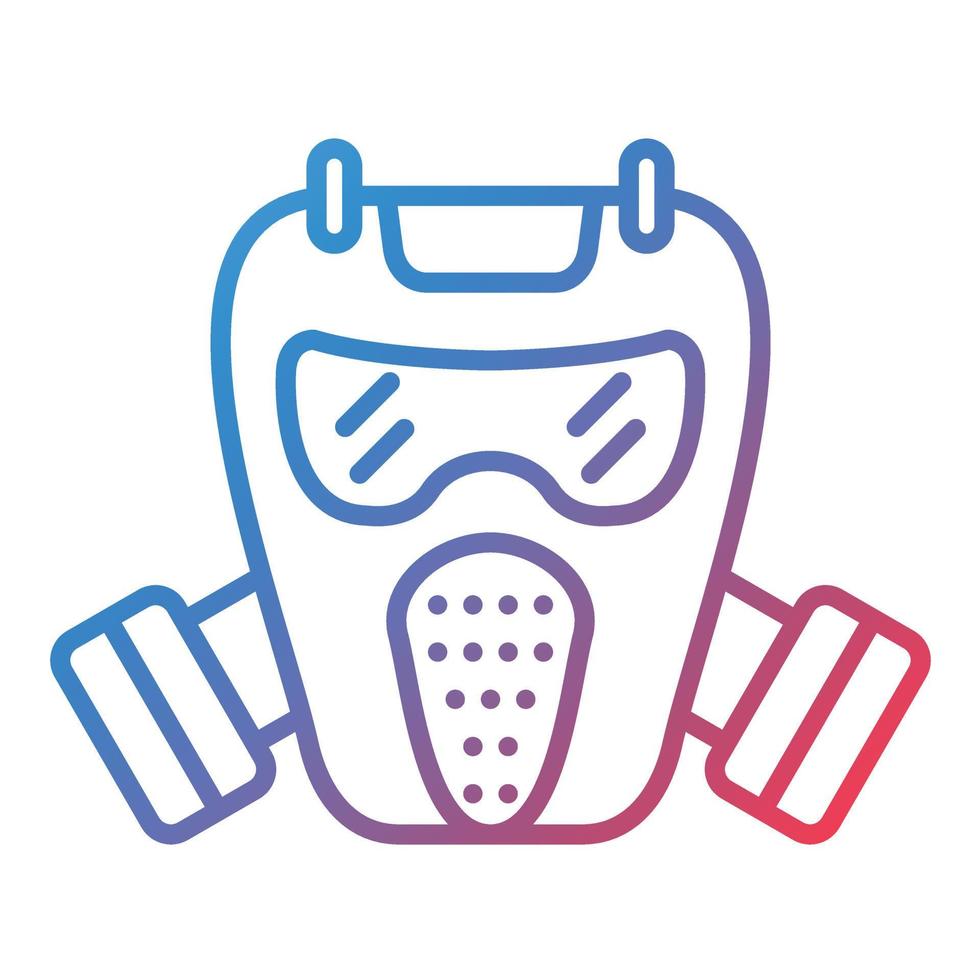 Gas Mask Line Gradient Icon vector