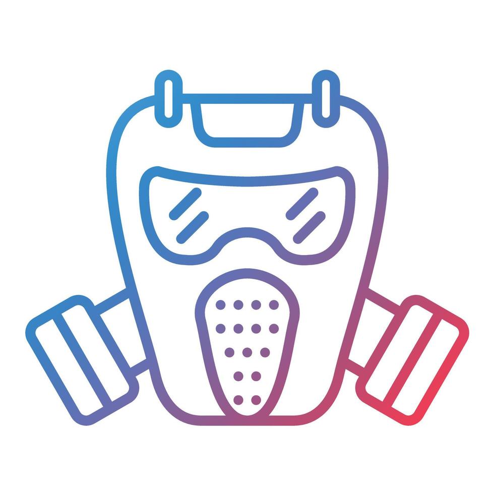 Gas Mask Line Gradient Icon vector