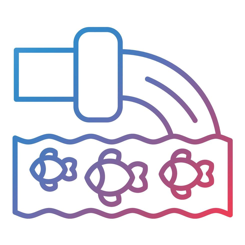 Ocean Waste Line Gradient Icon vector