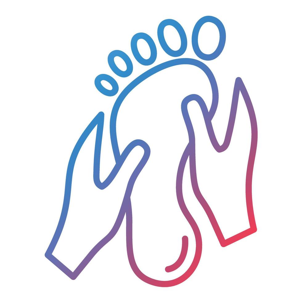 Foot Massage Line Gradient Icon vector