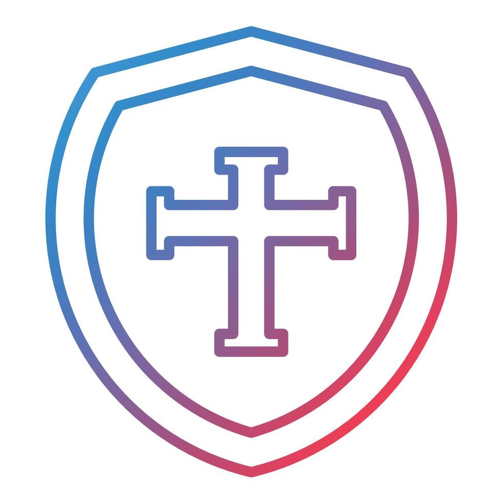 Crest Line Gradient Icon vector