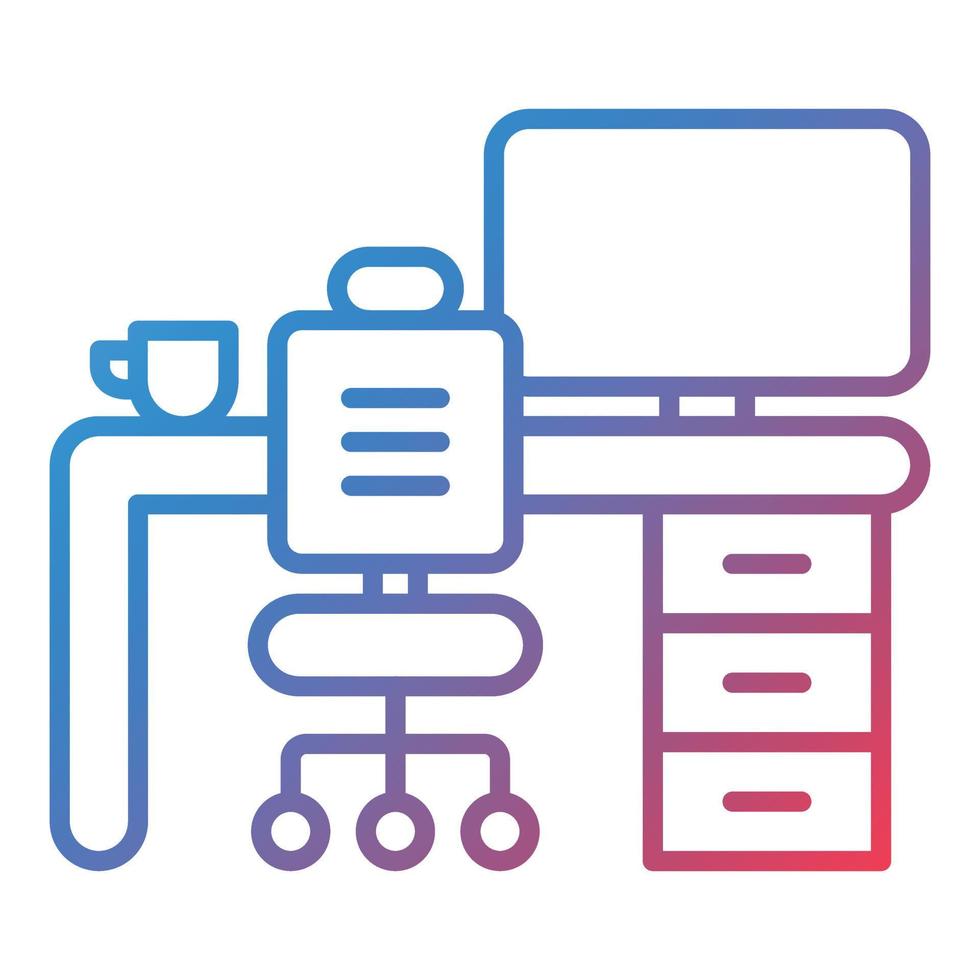 Workspace Line Gradient Icon vector