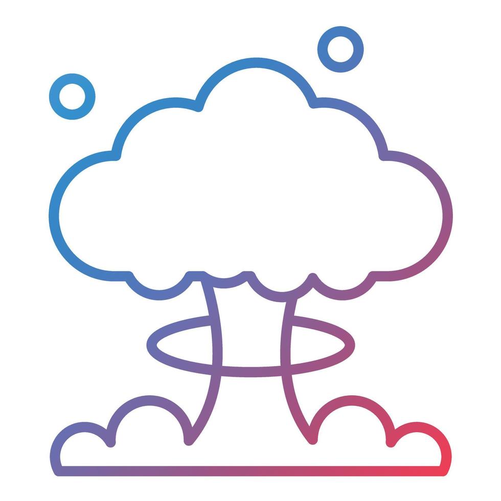 Nuclear Explosion Line Gradient Icon vector