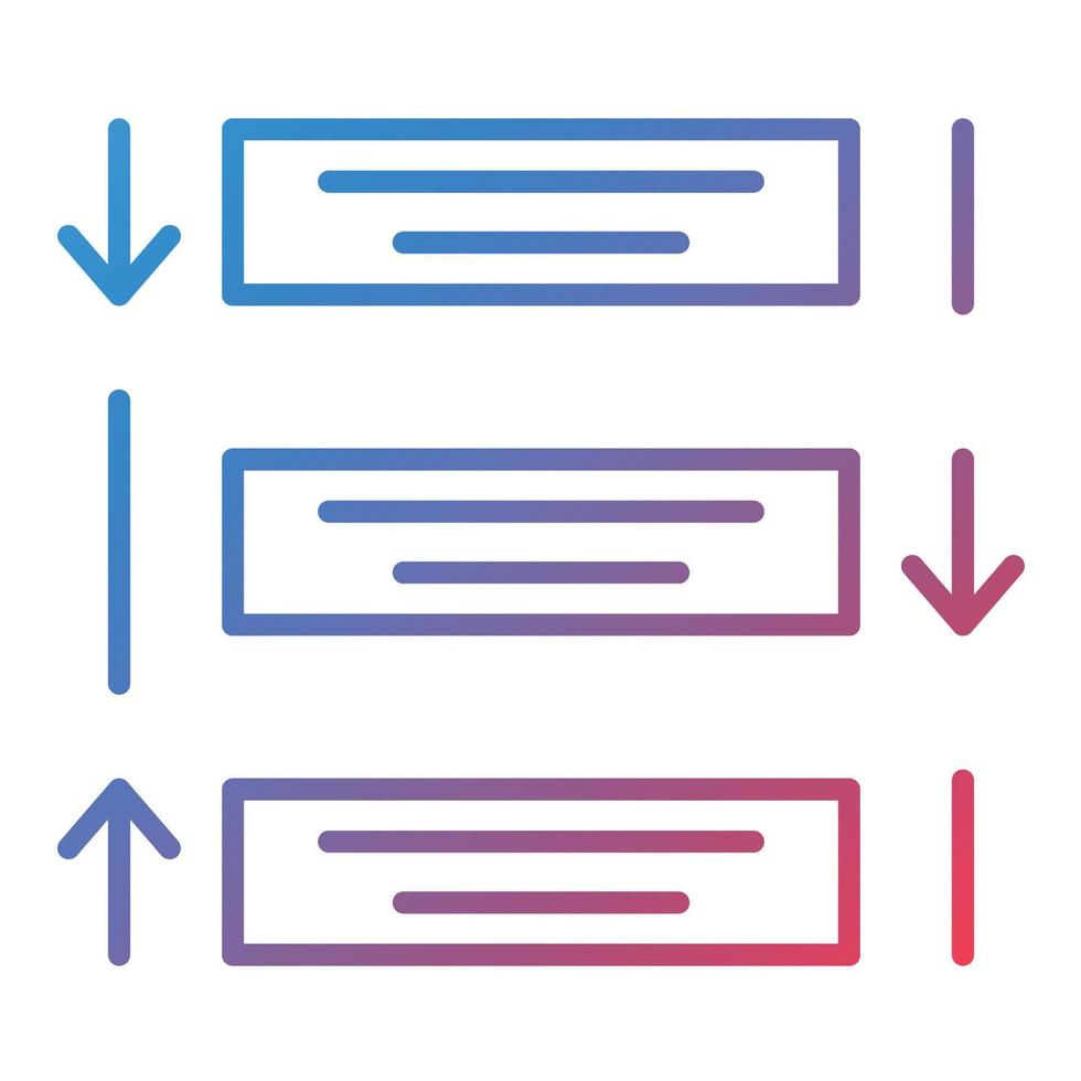 Rearrange Tasks Line Gradient Icon vector