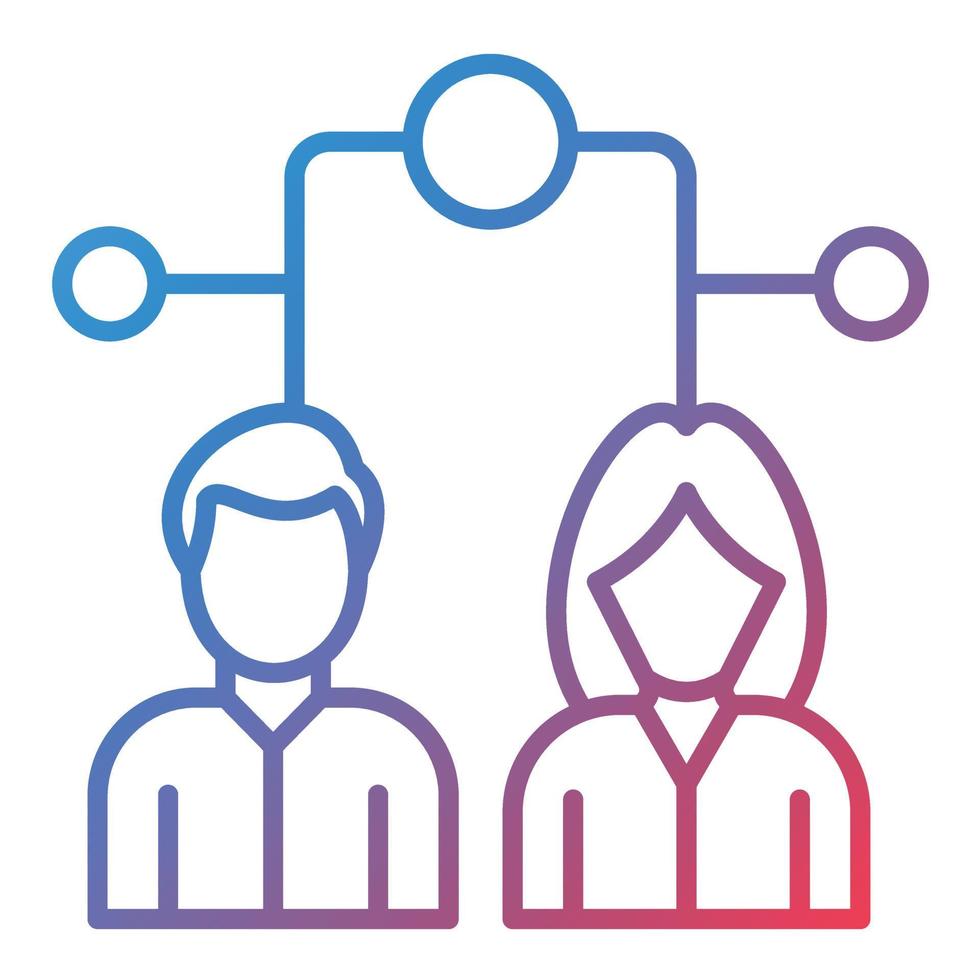 User Connection Line Gradient Icon vector