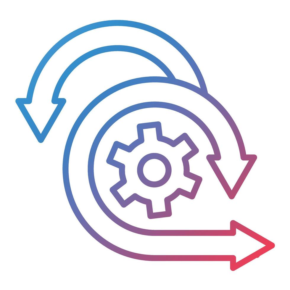 Scrum Line Gradient Icon vector
