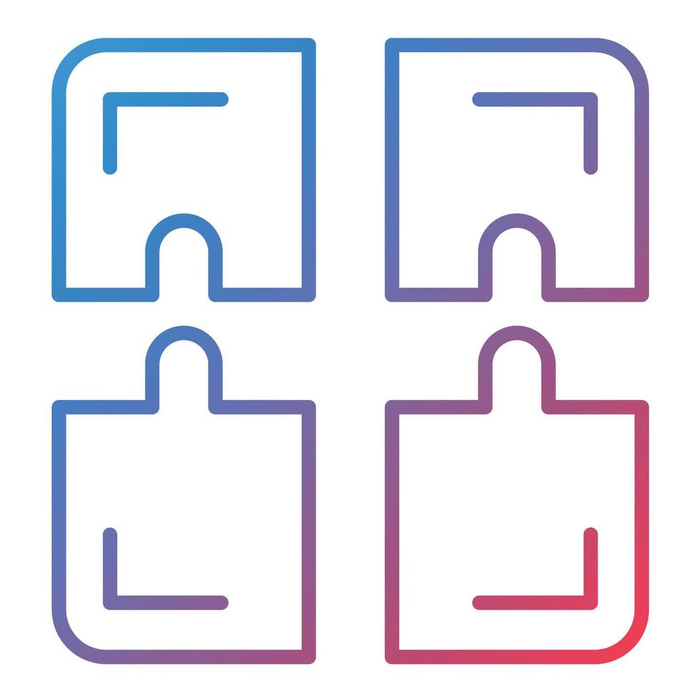 Puzzle Solution Line Gradient Icon vector