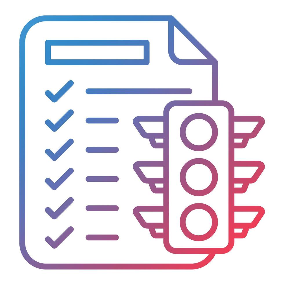 Project Progress Line Gradient Icon vector