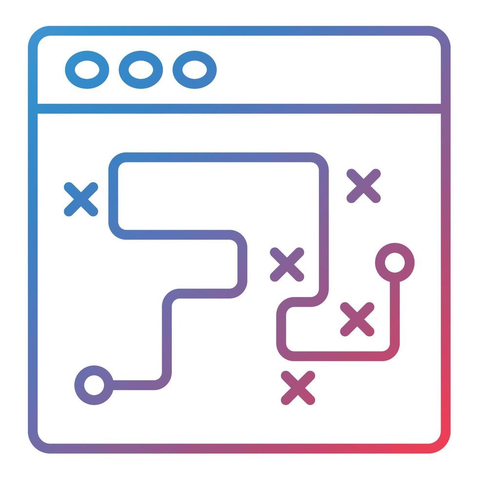 Digital Strategy Line Gradient Icon vector