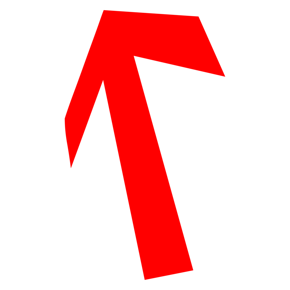 Directional Arrow Symbol on Transparent Background png