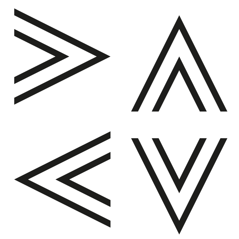 Directional Arrow Symbol Pack on Transparent Background png