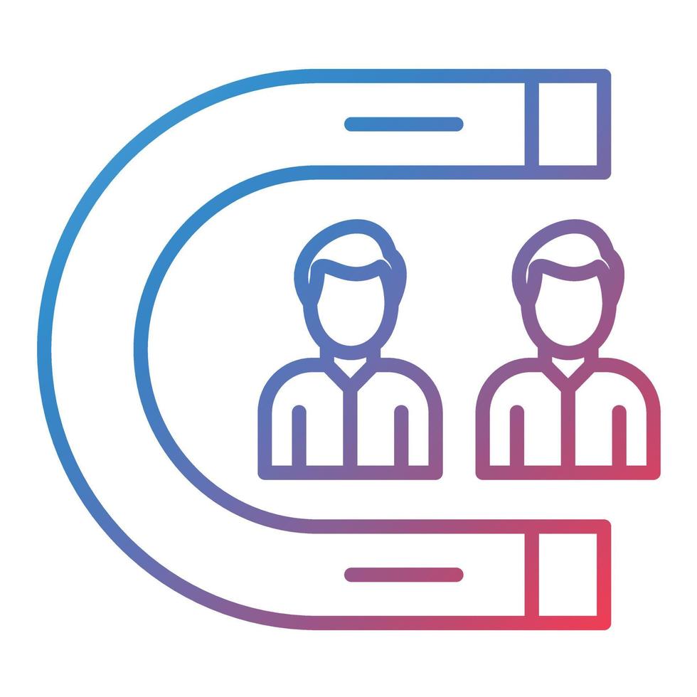 User Engagement Line Gradient Icon vector