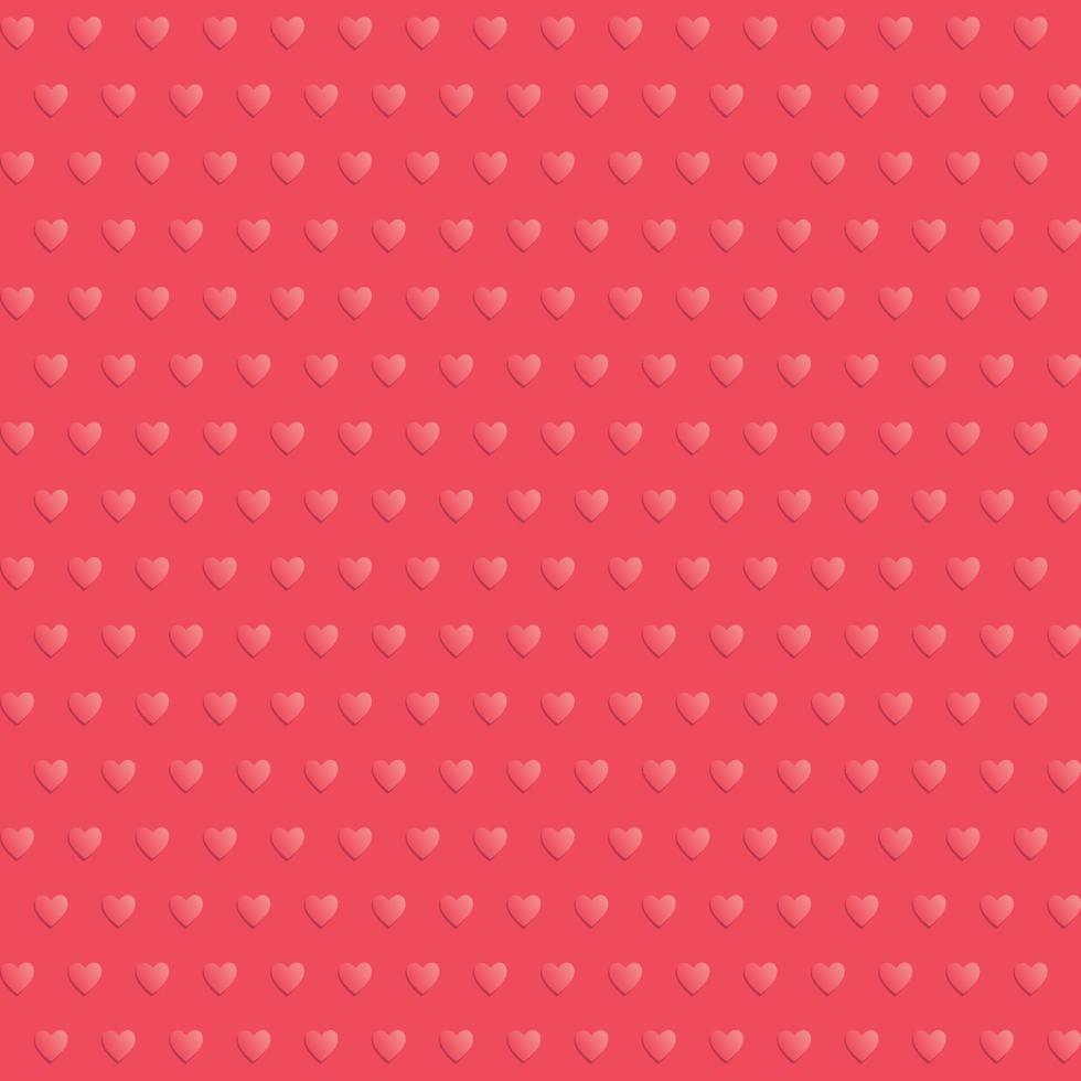 Seamless hearts polka dot red pattern vector