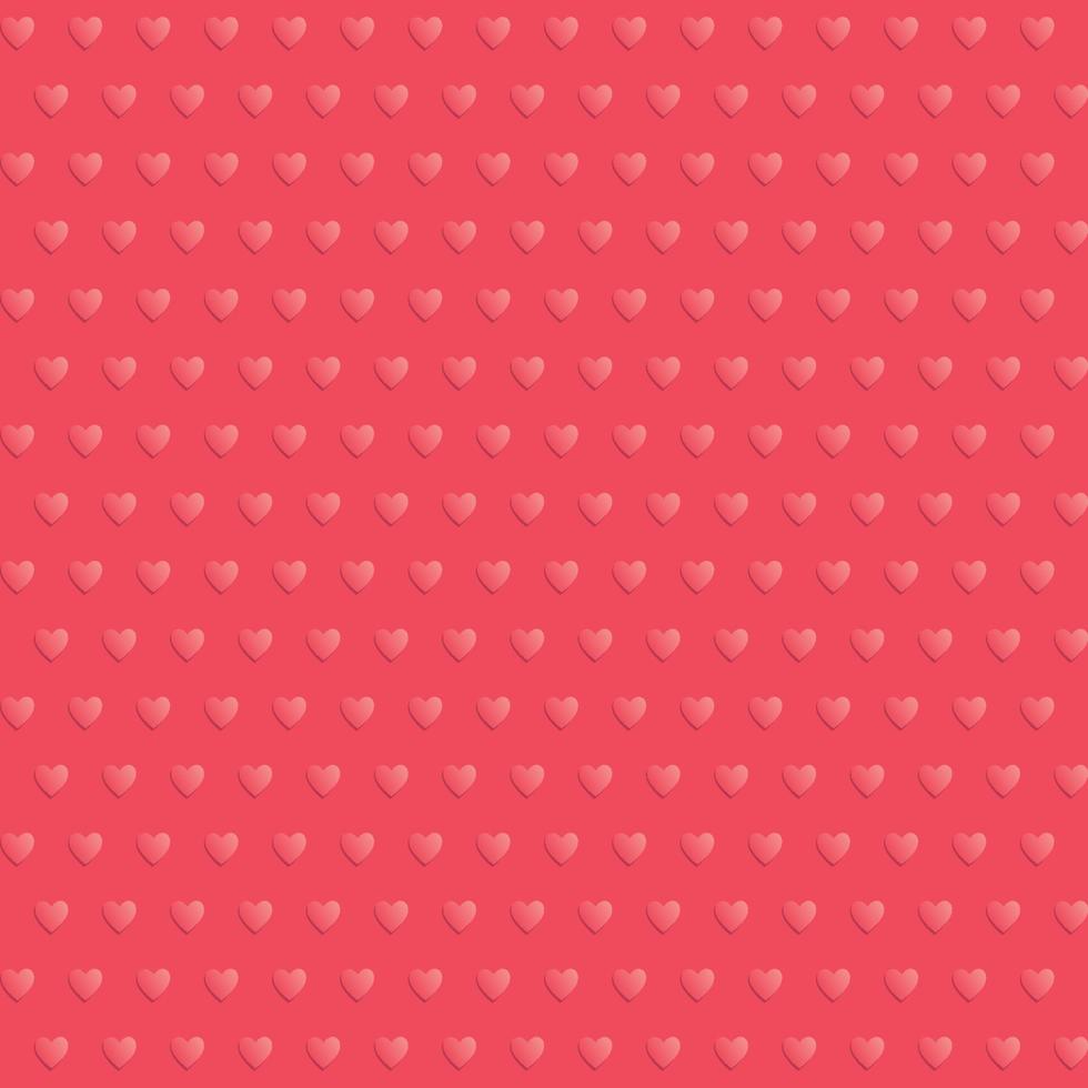 Seamless hearts polka dot red pattern vector