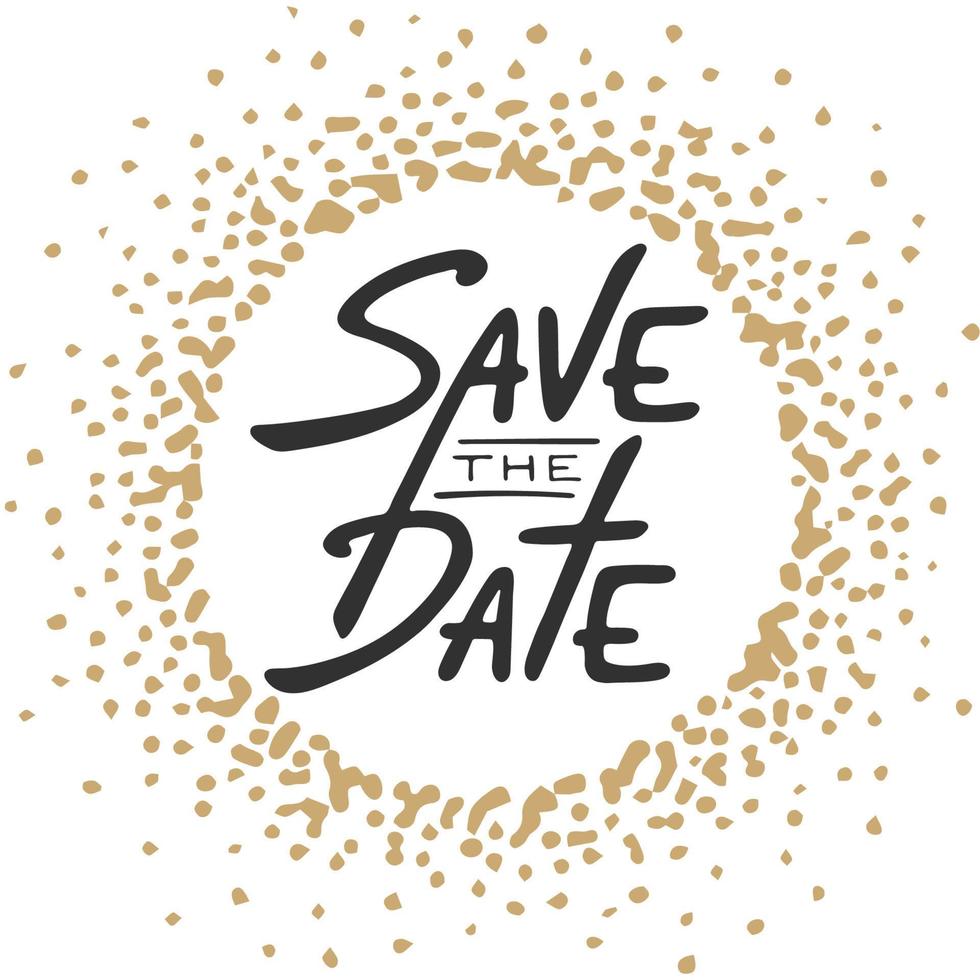 Save the Date invite greeting card vector template