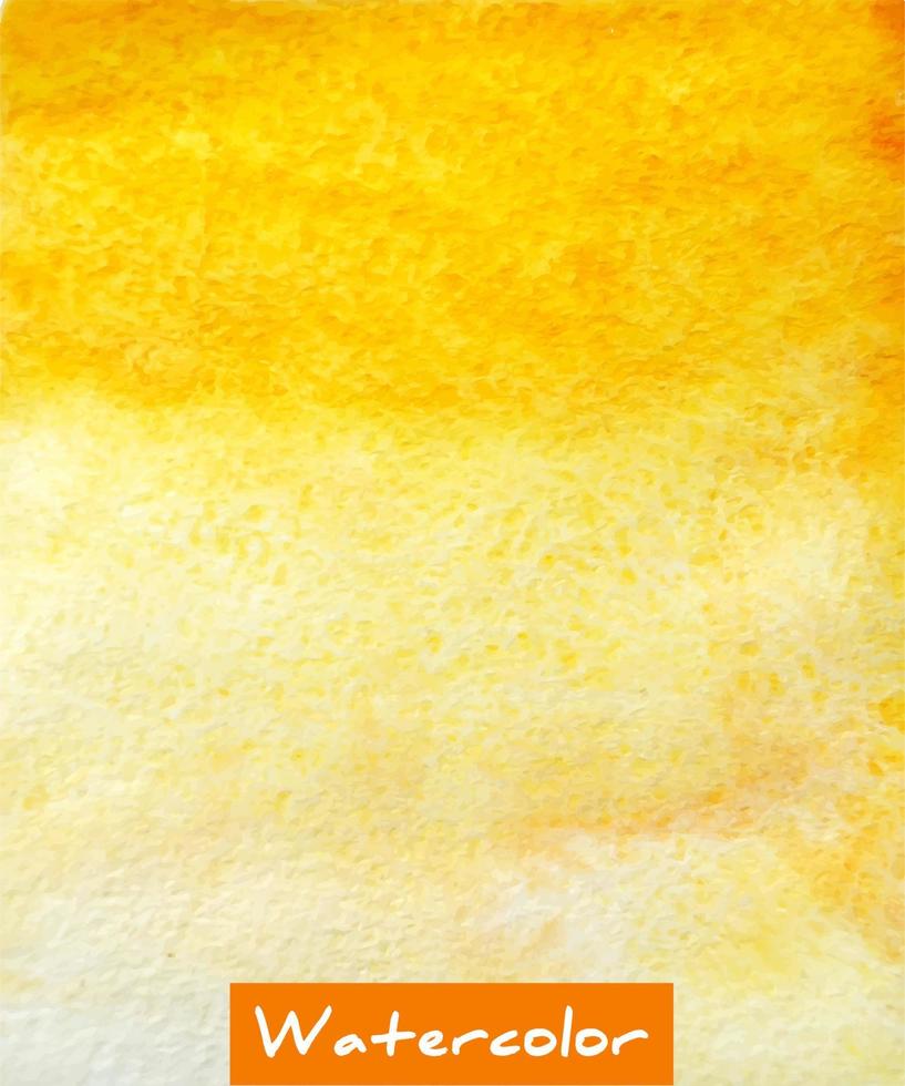 Yellow abstract watercolor hand draw background vector