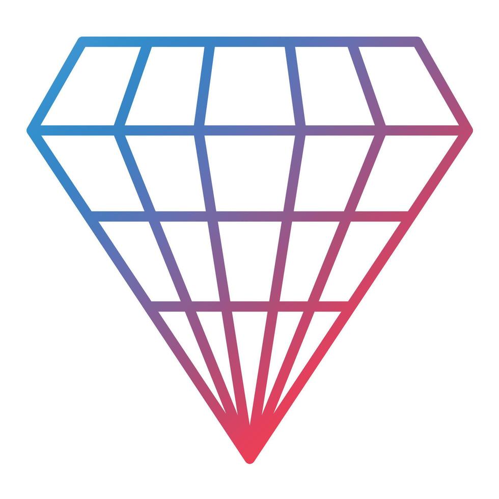 Diamond Line Gradient Icon vector