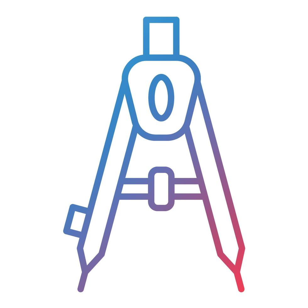 Compass Line Gradient Icon vector