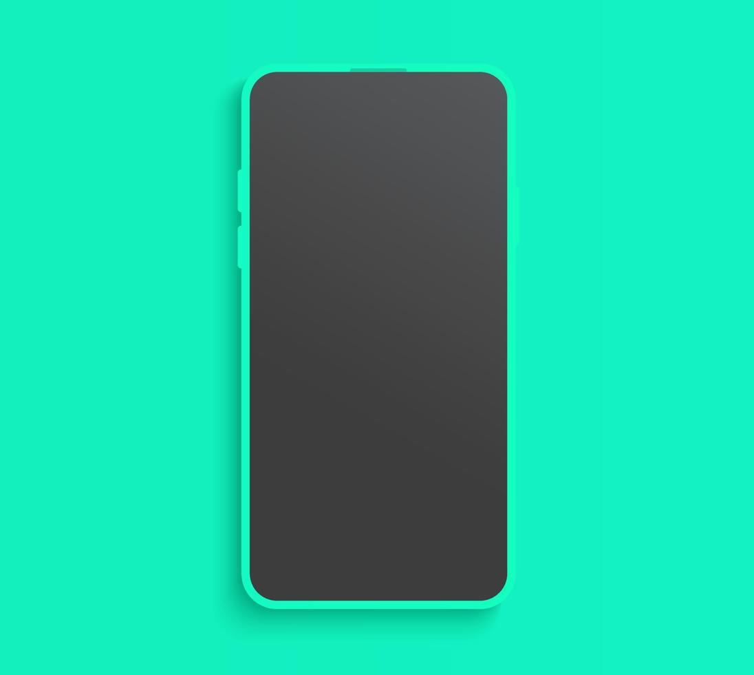 Realistic Modern Smartphone Technology Vector Mockup Template