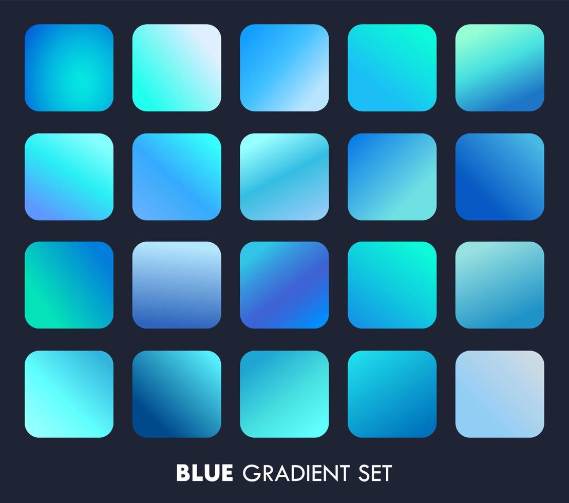 Blue Gradient Background Set Elegant Vector Illustration