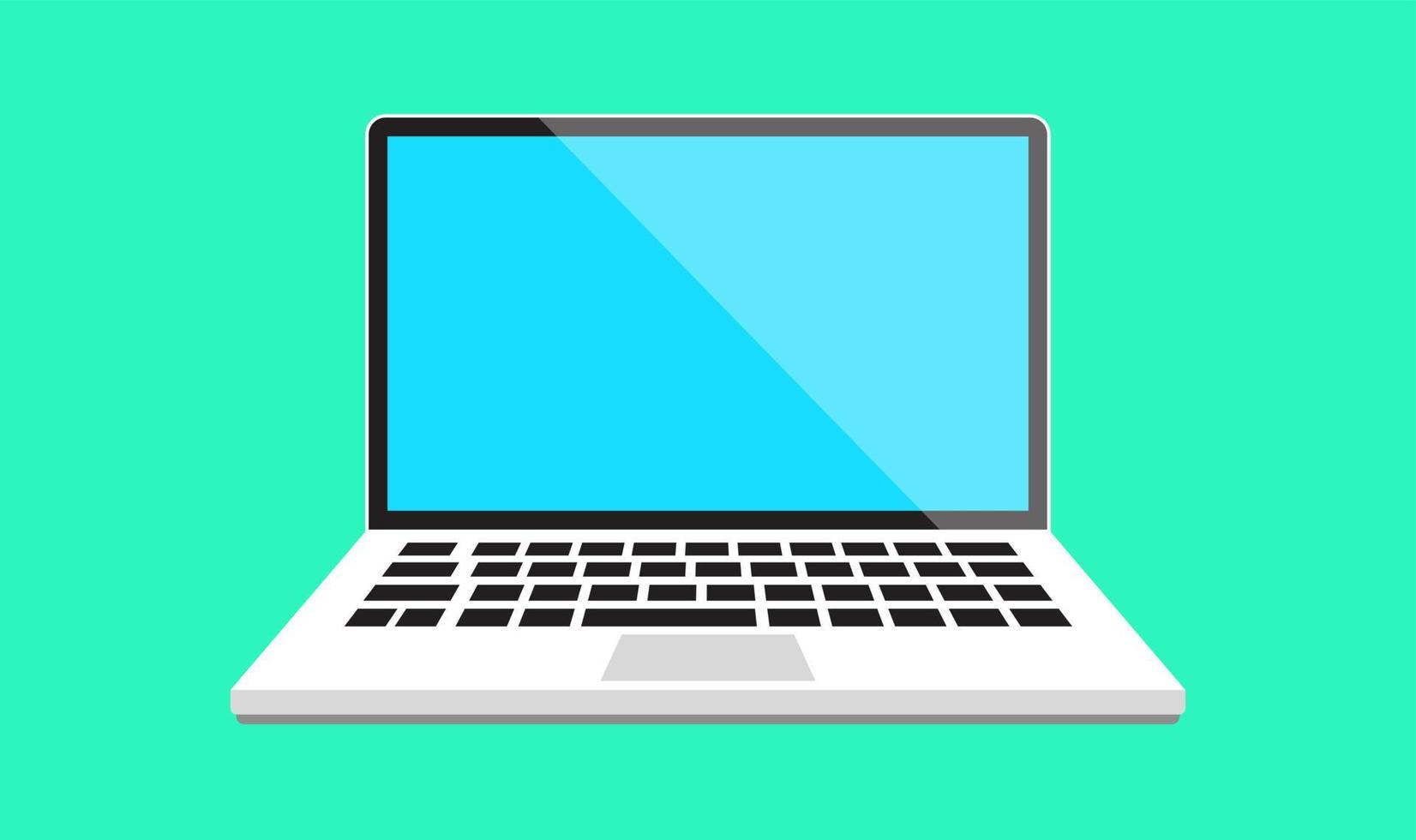 Laptop Display Modern Device Vector Illustration