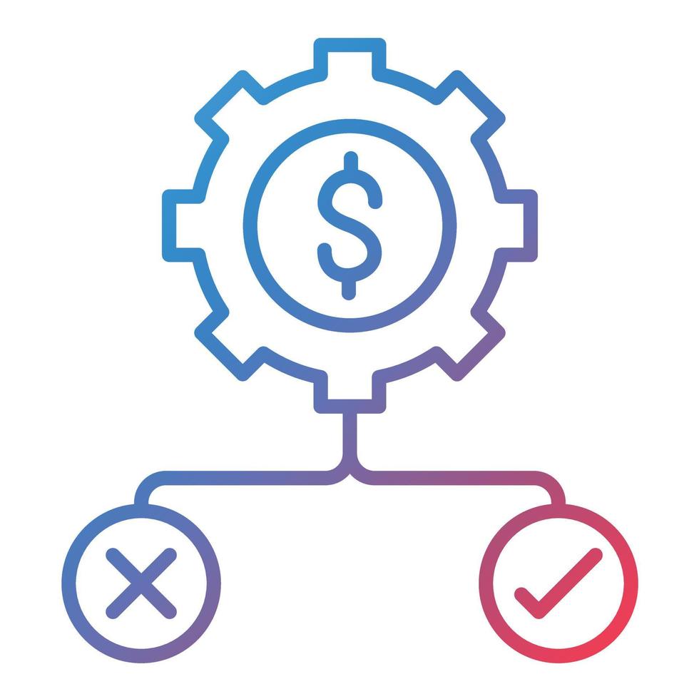 Business Decision Line Gradient Icon vector