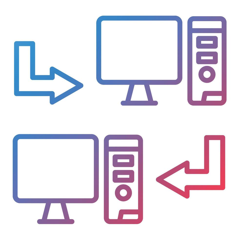 Shared Systems Line Gradient Icon vector