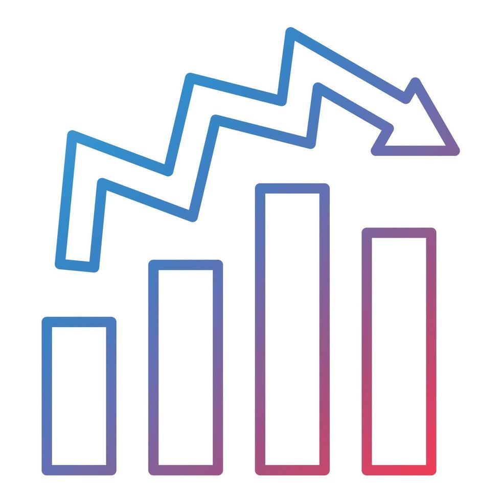 Stats Line Gradient Icon vector