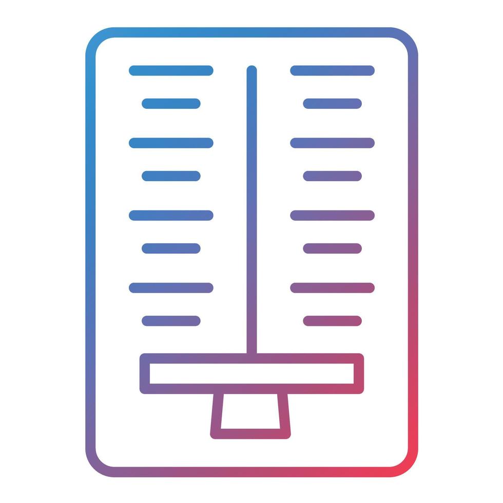 Comparison Line Gradient Icon vector