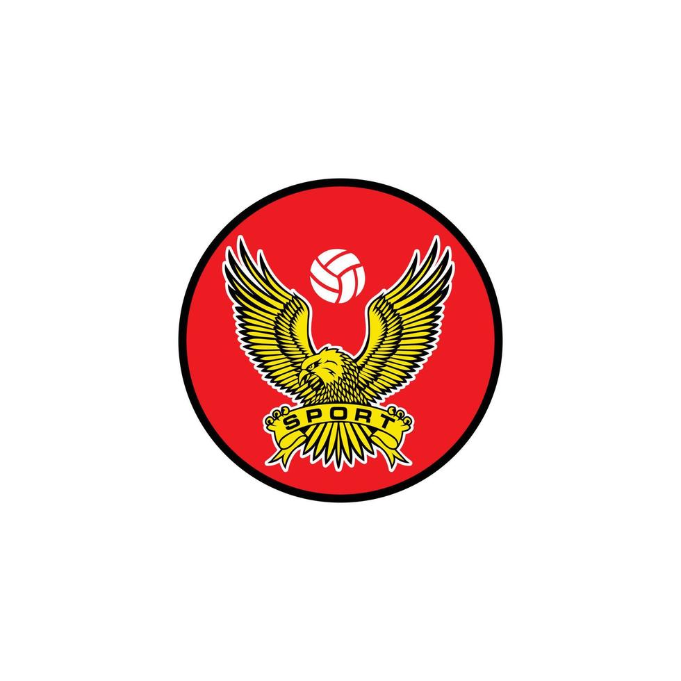 Eagle angry animal sports mascot holding a soccer football sport vector