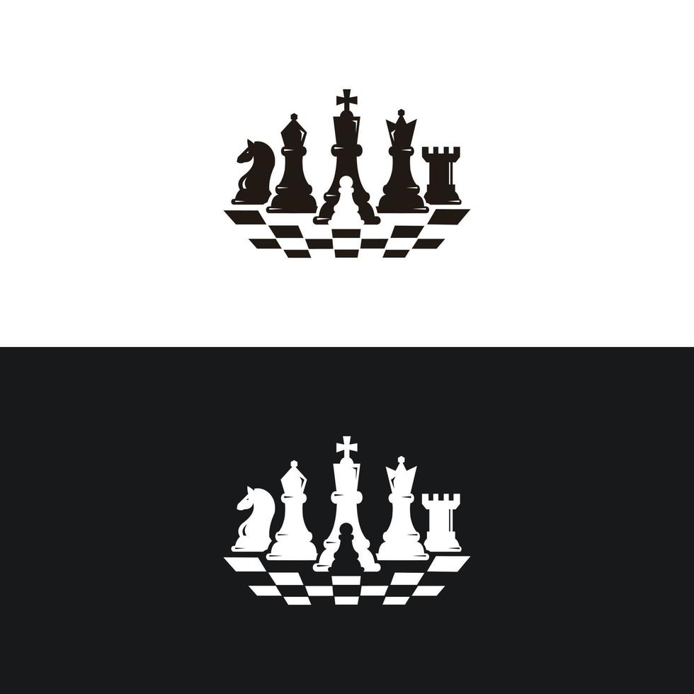 chess pieces on chessboard Chess icons Vector chess isolated on background