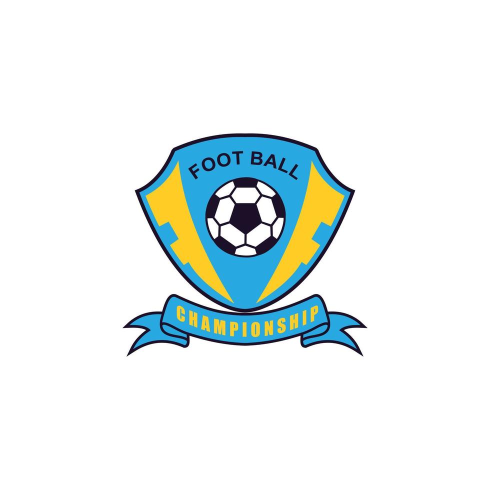unique soccer badge logo vector design