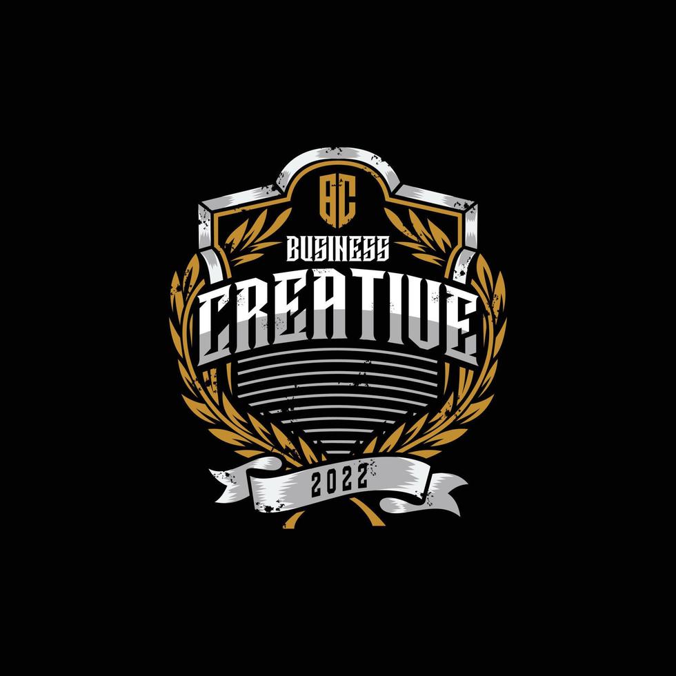 Color vector illustration of a badge All elements of the illustration and text are in separat