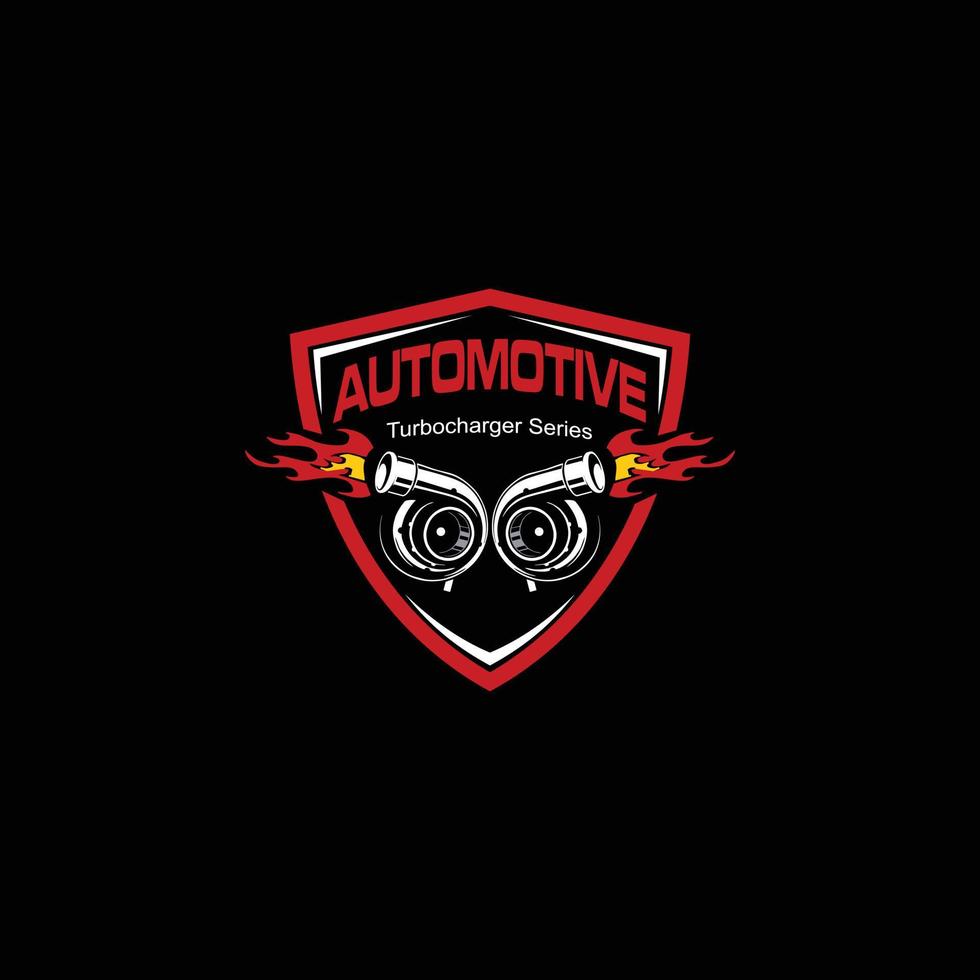 diseño de logotipo automotriz con vector de turbocompresor