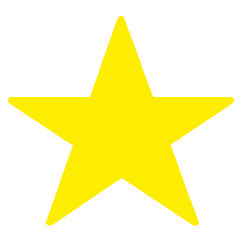 Star Shape Symbol on Transparent Background png