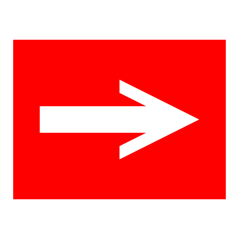 Directional Arrow Symbol on Transparent Background png