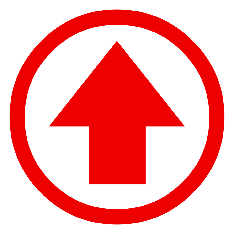Directional Arrow Symbol on Transparent Background png