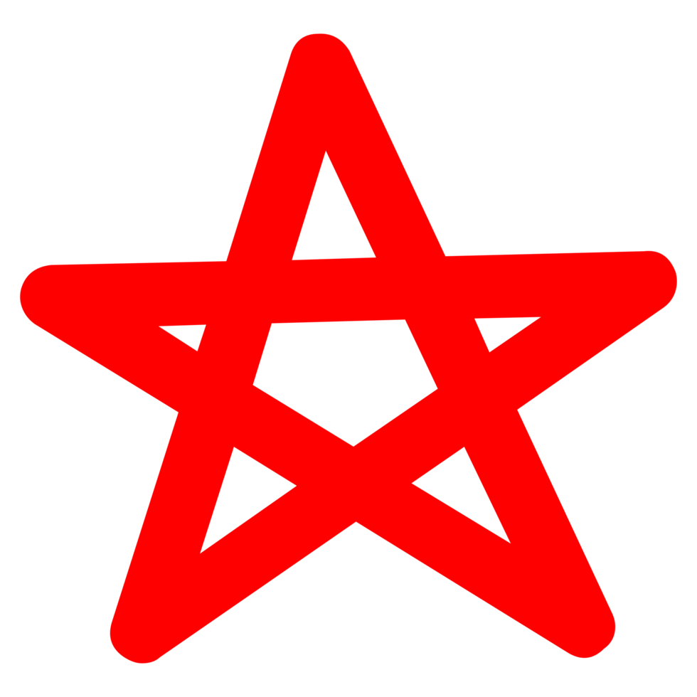 Star Shape Symbol on Transparent Background png