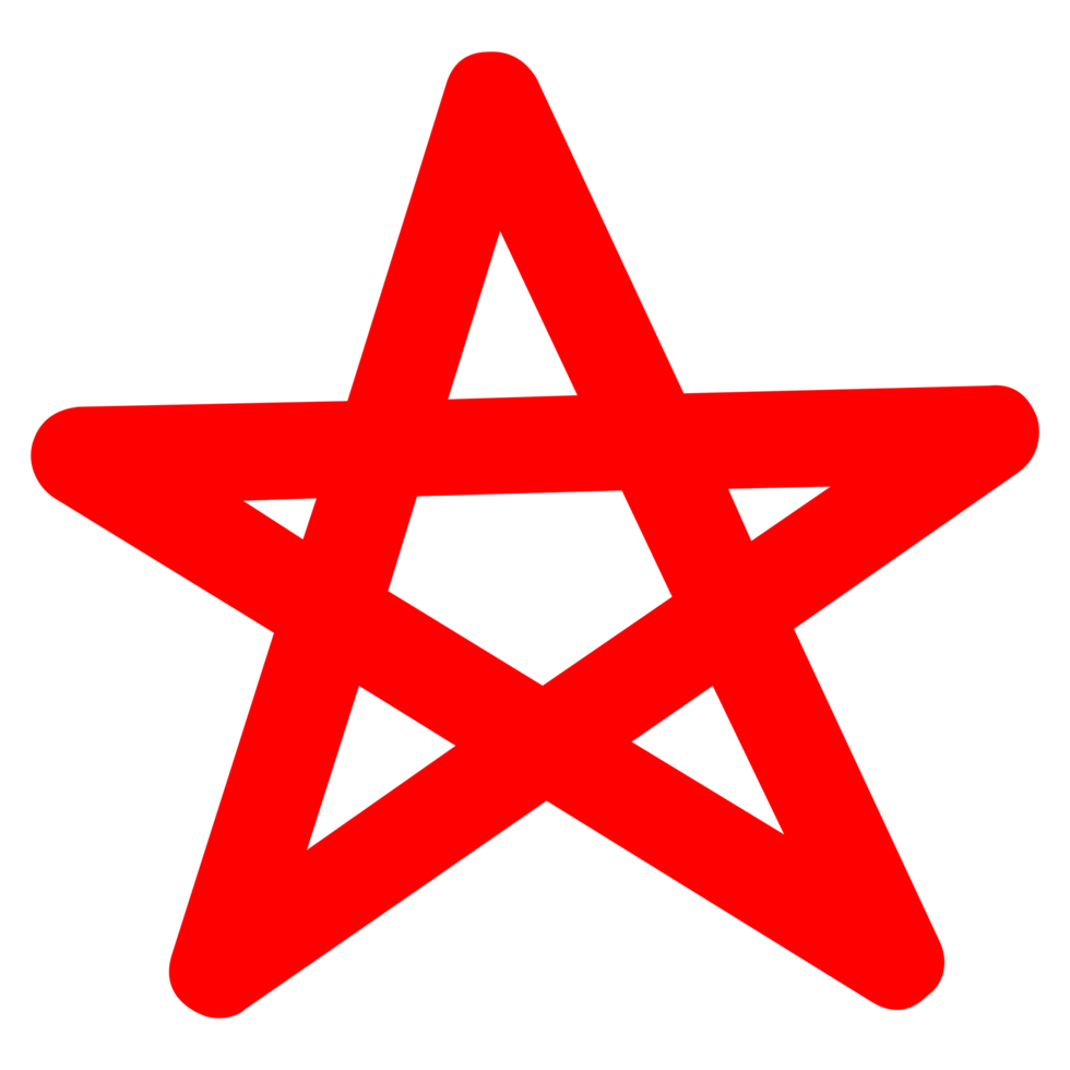 símbolo de forma de estrella sobre fondo transparente png